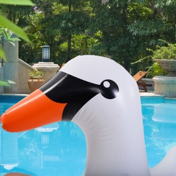  Adult Pool Float Raft Boats Inflatable Swan Shaped Floating Lounge Chair	