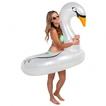  48 inches pool float inflatable swan swim ring for water games	