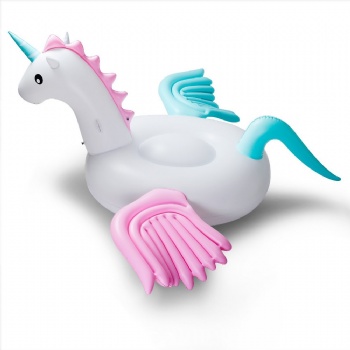 Candy Pink and Blue giant inflatable pegasus pool float