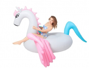  Candy Pink and Blue giant inflatable pegasus pool float	