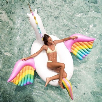  Giant inflatable Rainbow Pegasus float large Pegasus Swimming Pool Float	