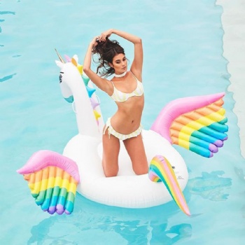  Giant inflatable Rainbow Pegasus float large Pegasus Swimming Pool Float	