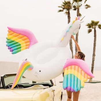  Giant inflatable Rainbow Pegasus float large Pegasus Swimming Pool Float	