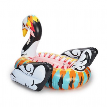  Colorful 70 inch Giant Swan PVC Inflatable Flamingo pool float	