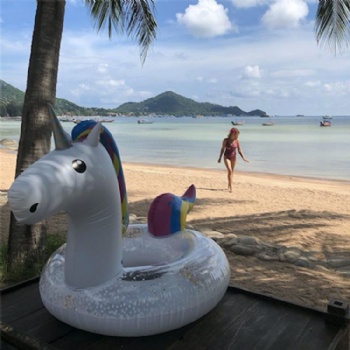  giant inflatable unicorn pool float with sparking sprinkles	