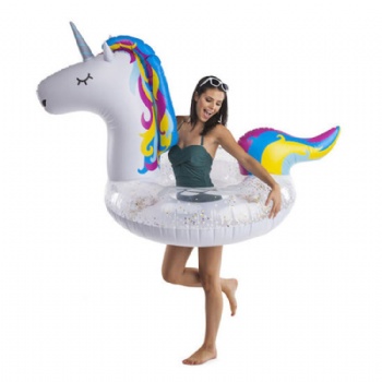  giant inflatable unicorn pool float with sparking sprinkles	