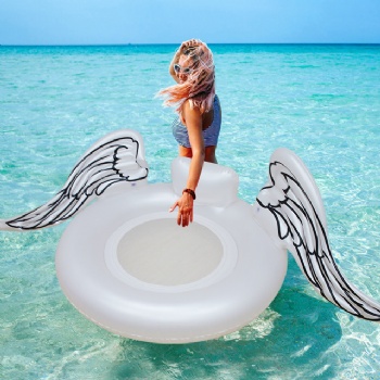  Giant White Angel Wing Inflatable Pool Float For Women 2018 Newest Summer Adult Swimming Ring Lounge Water Fun Toys boia piscina	