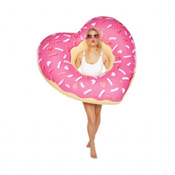 giant inflatable Heart shaped donut swim ring pool float