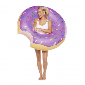 giant frosted donut swim ring pool float