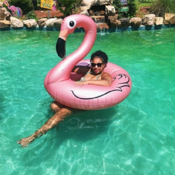  giant Rose Gold flamingo pool float hot sale	