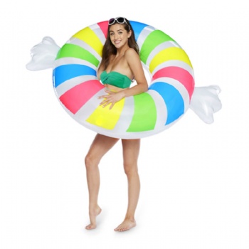 inflatable penny candy swim ring pool float
